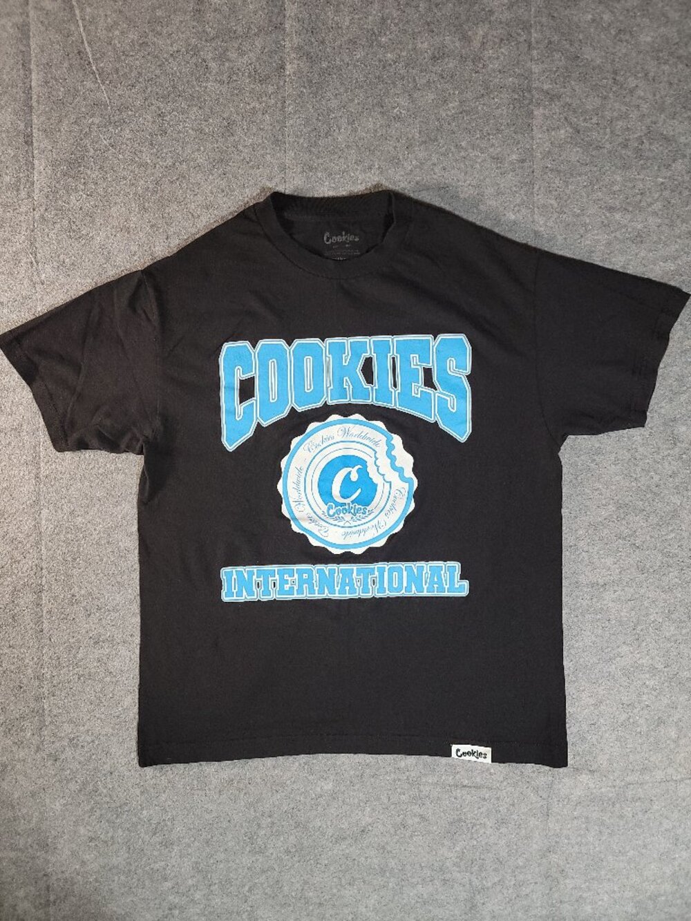 Cookies SF Worldwide International Black Graphic T-Shirt Men's Size Large